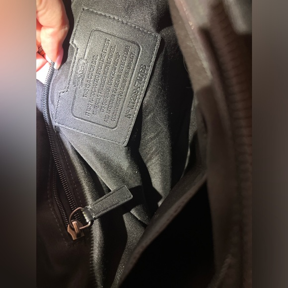 Coach Men's Business Bag Micro Signature Black PVC Razor Messenger Laptop Bag - Picture 6 of 14